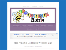 Tablet Screenshot of birthdaybuzzin.com